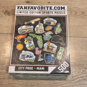 NIB Fan Favorite City Pride Miami Limited Edition 500 Piece Sports Puzzle